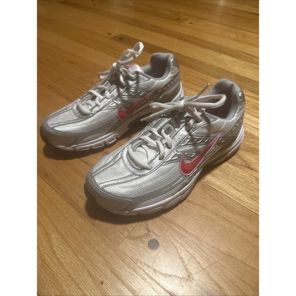 Nike Initiator White Silver Pink Women Running Shoes Sneakers Women's Sz 7.5 - Picture 3 of 9